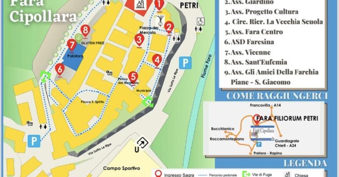 Pianta del borgo ed interpreti